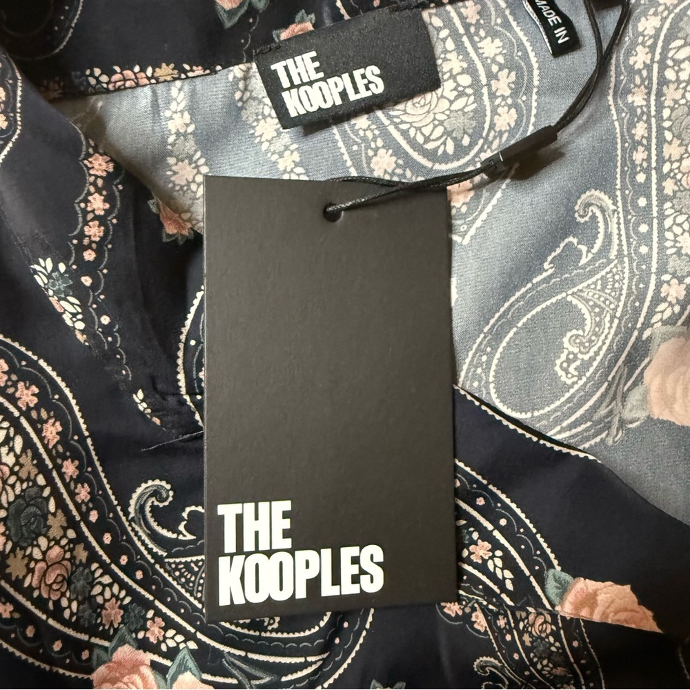 🌸The Kooples | Paisley Floral Button Down Blouse | Black Pink | Size 2 (M) - Picture 6 of 11